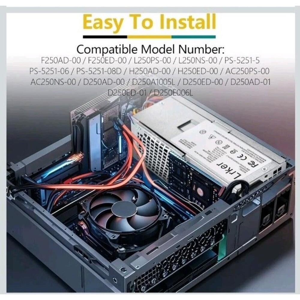 Lrker 250W ATX 80 Plus Power Supply F250AD-00/D250AD-00 for Dell